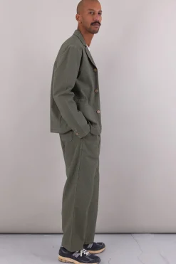 Wide Fit Trouser, Sage Stripe