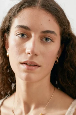 Wide Hoop Ear, Brass