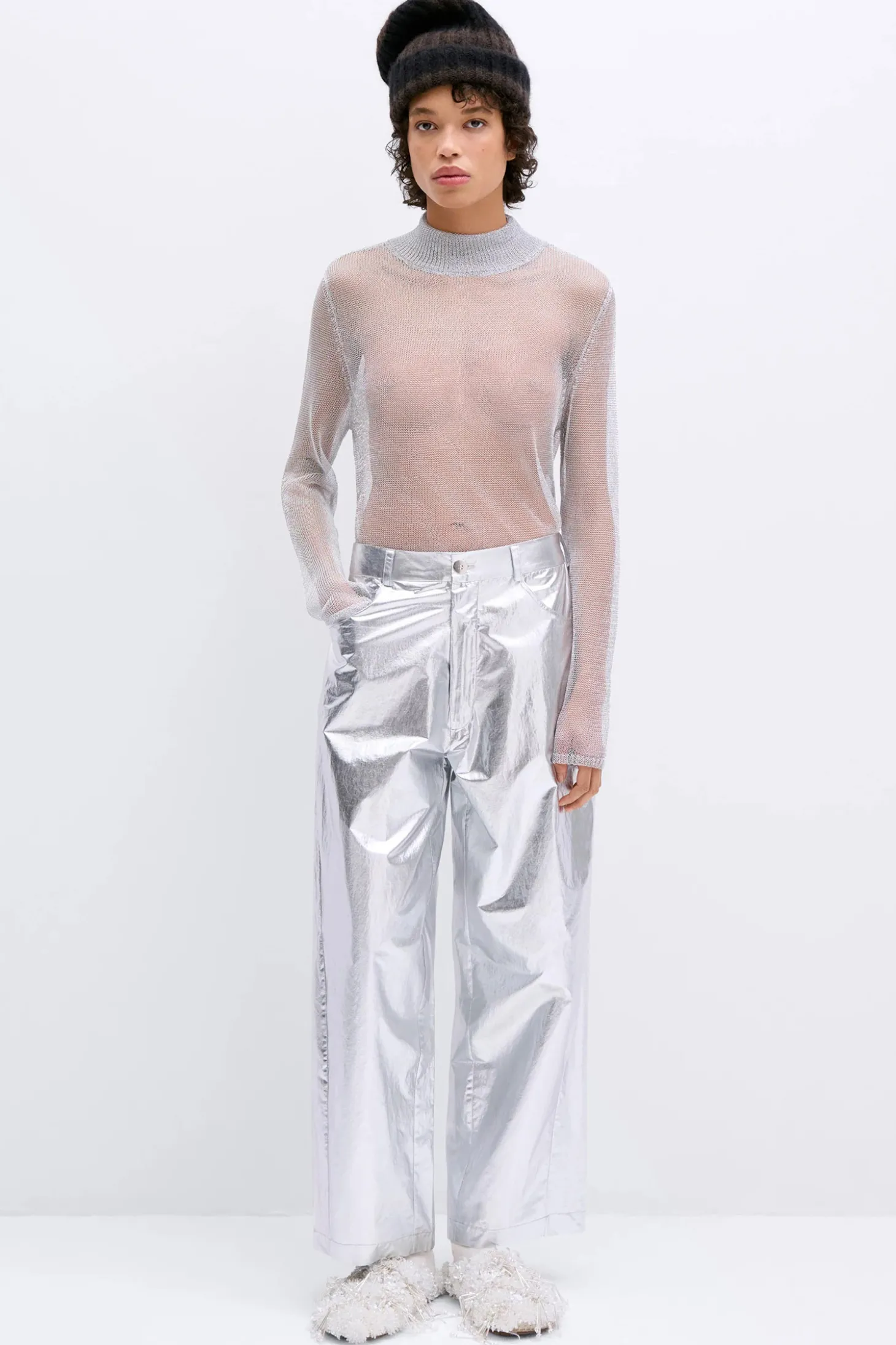 Wide Pants, Silver