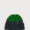 Wool Beanie, Galaxy/Green