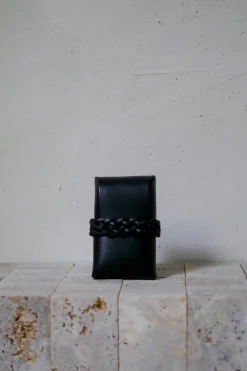 Woven Card Case, Black