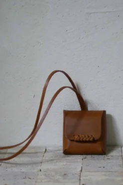 Woven Mini Case, Chestnut