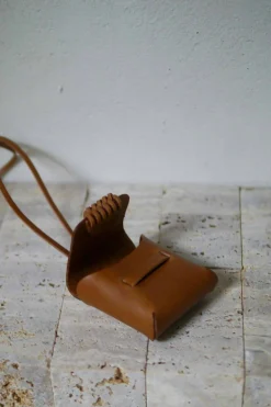 Woven Mini Case, Chestnut