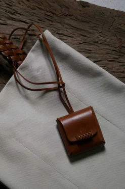 Woven Mini Case, Chestnut