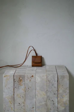 Woven Mini Case, Chestnut