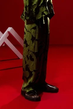 Wrap Pant, Black Green