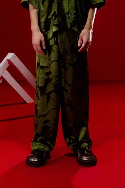 Wrap Pant, Black Green