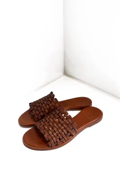 Zig Zag Sandal, Tan